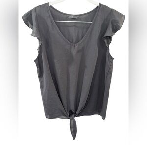 ✨ 5/$30 ✨ SHEIN Black Ruffle Sleeve Blouse